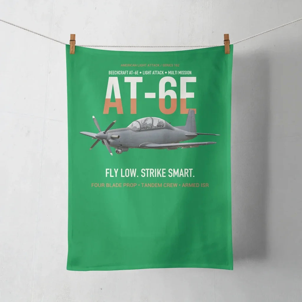 AT-6E Wolverine Light Attack design on green towel