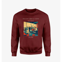 Thumbnail for VINTAGE G4310 - The Dawn Arrival Coffee - Designed Sweatshirts design on winered