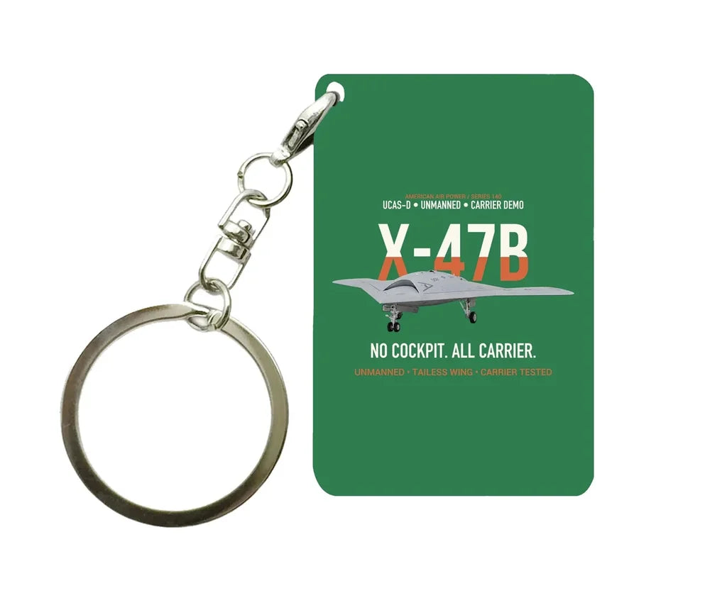 X-47B UCAS-D Key Chain design on green key chain