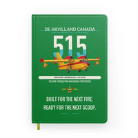 Thumbnail for De Havilland Canadair 515 design on green notebook