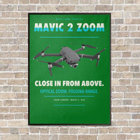 Thumbnail for DJI Mavic 2 Zoom vertical canvas print - framed - green background