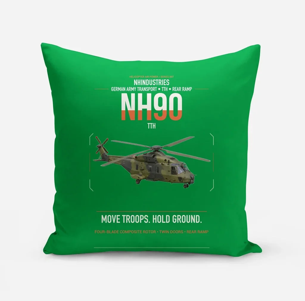 NHIndustries NH90 TTH design on green pillow