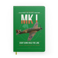 Thumbnail for Hawker Hurricane Mk I design on green notebook