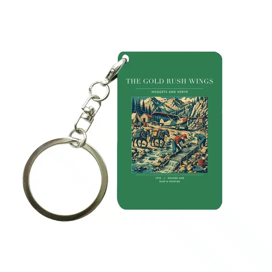 VINTAGE G4043 - The Gold Rush Wings - Designed Key Chain design on green