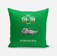 Thumbnail for Sikorsky SH-3H Sea King design on green pillow