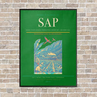 Thumbnail for Ramón Villeda Morales International Airport SAP — San Pedro Sula vertical canvas print - framed - green background