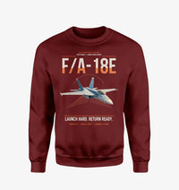 Thumbnail for F-A-18E Super Hornet design on wine red sweatshirt