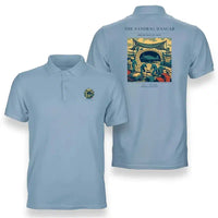 Thumbnail for VINTAGE G4505 - The Sandbag Hangar - Double-Side Polo T-Shirt design on lightblue
