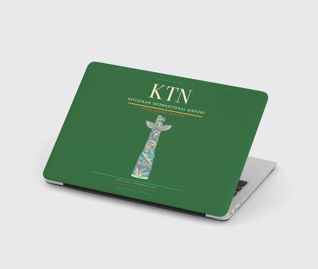 Ketchikan International Airport (KTN) design on green MacBook case