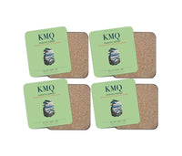Thumbnail for Komatsu Airport (KMQ) design on light green 4 pieces set coaster