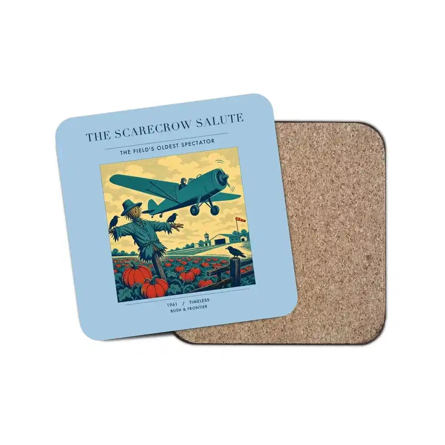 The Scarecrow Salute - Designed Coasters design on light blue 1-piece