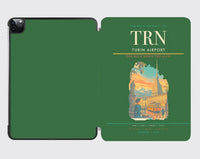 Thumbnail for Turin Airport (TRN) design on green ipad tablet case