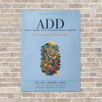 Thumbnail for Addis Ababa Bole International Airport ADD vertical canvas print - no frame - light blue background