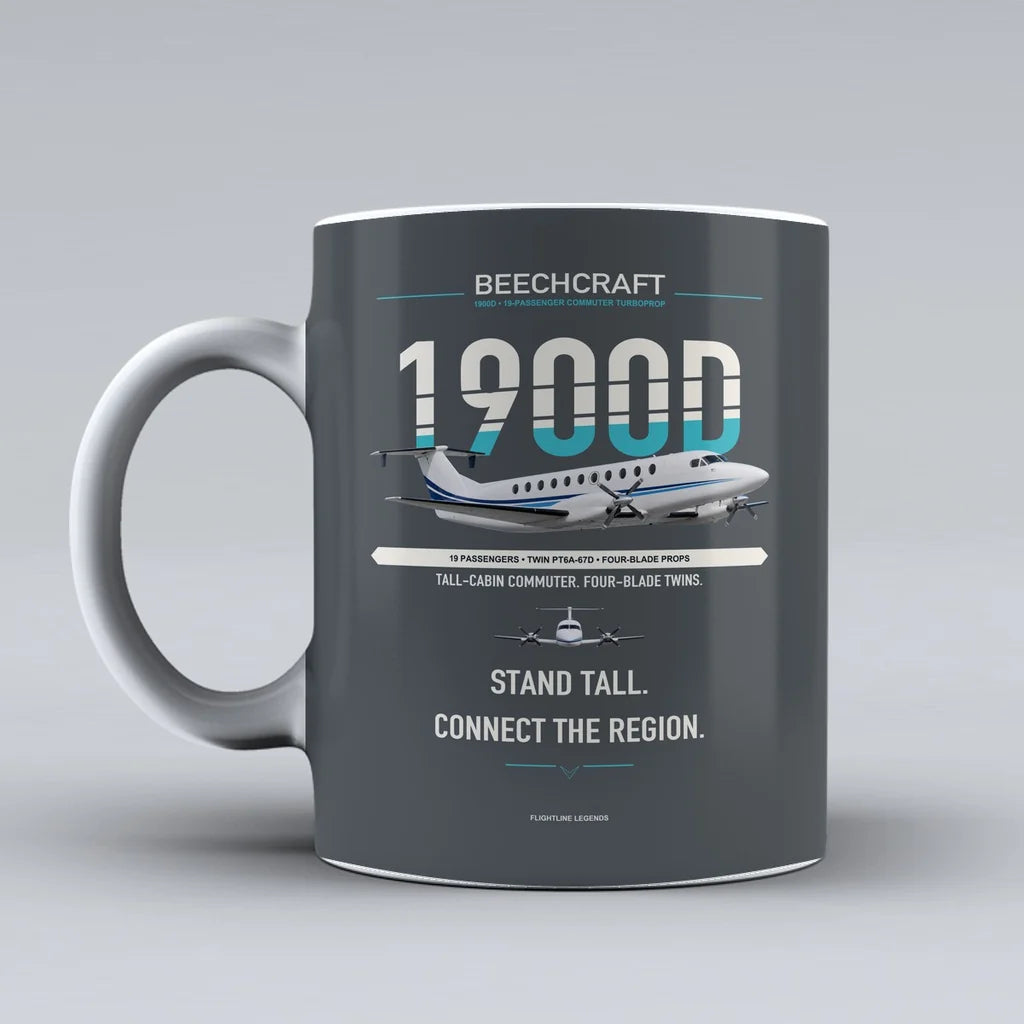 1900D Mug design on gray beechcraft