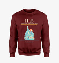 Thumbnail for Harbin Taiping International Airport (HRB) design on wine red sweatshirt