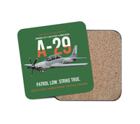 Thumbnail for A-29 Super Tucano Light Attack design on green 1 piece coaster