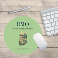 Thumbnail for Taichung International Airport (RMQ) design on light green round mouse pad