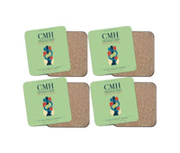 Thumbnail for John Glenn Columbus International Airport (CMH) design on light green 4 pieces set coaster