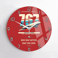 Thumbnail for Boeing 767-300F design on red no frame wall clock