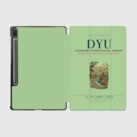 Thumbnail for Dushanbe International Airport (DYU) design on light green samsung tablet tablet case