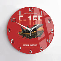 Thumbnail for F-15E Strike Eagle design on red no frame wall clock