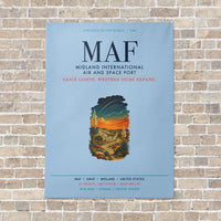 Thumbnail for Midland International Air and Space Port MAF vertical canvas print - no frame - light blue background