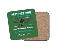 Thumbnail for DJI Matrice 400 design on green 1 piece coaster