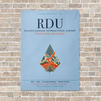Thumbnail for Raleigh-Durham International Airport RDU vertical canvas print - no frame - light blue background
