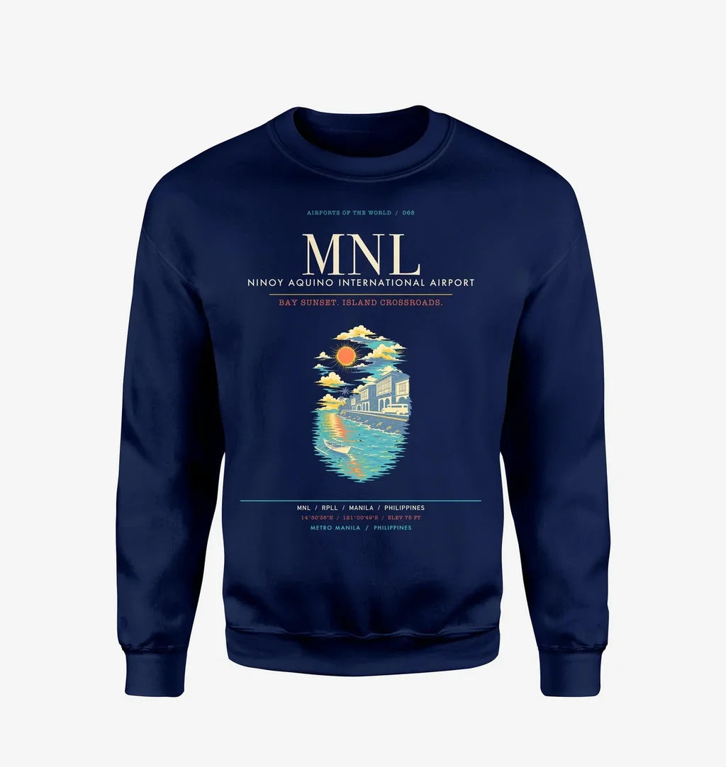 Manila Ninoy Aquino International Airport MNL Sweatshirt - Navy Blue