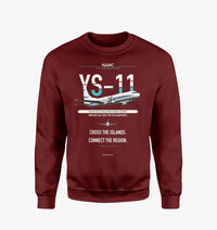Thumbnail for NAMC YS-11A design on wine red sweatshirt