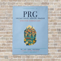 Thumbnail for Vaclav Havel Airport Prague PRG vertical canvas print - no frame - light blue background