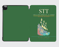 Thumbnail for Cyril E. King Airport (STT) design on green ipad tablet case