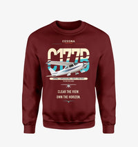 Thumbnail for Cessna 177B Cardinal design on wine red sweatshirt
