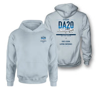 Thumbnail for Diamond DA20 design on light blue double-side hoodie, double-side print