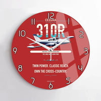 Thumbnail for Cessna 310R design on red no frame wall clock