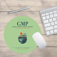 Thumbnail for Gimpo International Airport (GMP) design on light green round mouse pad