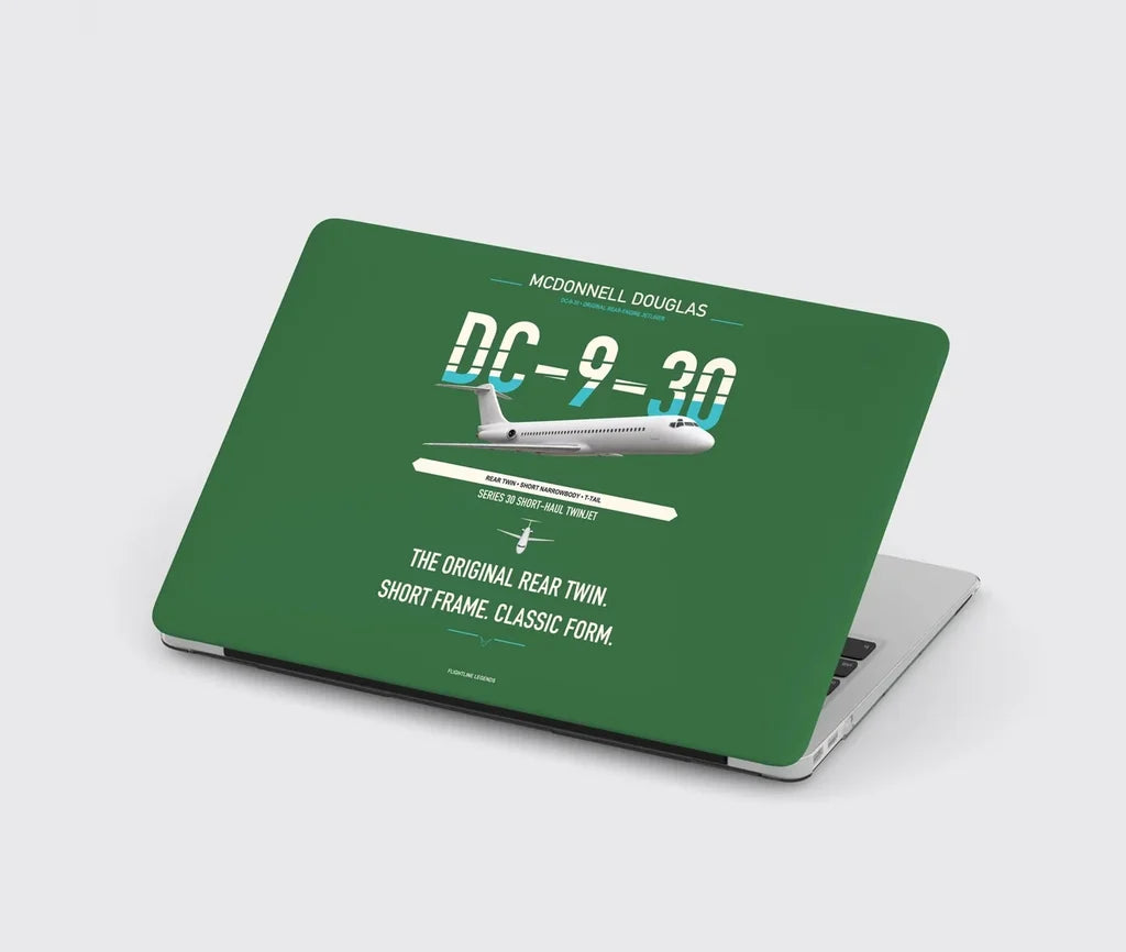 McDonnell Douglas DC-9-30 design on green MacBook case