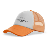Thumbnail for Airbus A400M Silhouette trucker cap - orange