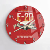 Thumbnail for E-2D Advanced Hawkeye design on red no frame wall clock