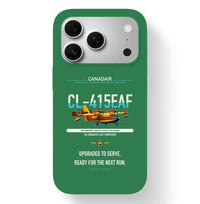 Thumbnail for Canadair CL-415EAF design on green magsafe iphone case, for iPhone 17 Pro