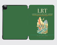 Thumbnail for Lorient South Brittany Airport (LRT) design on green ipad tablet case