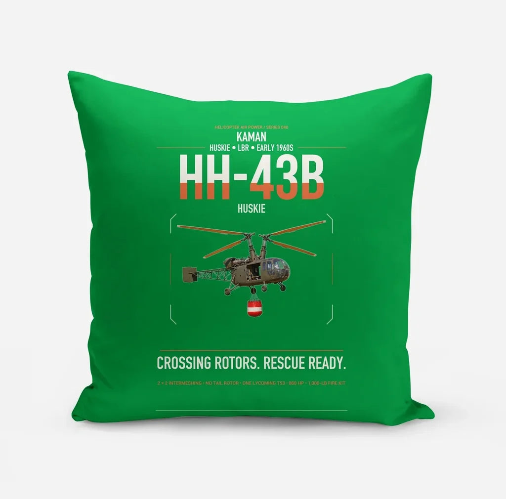 Kaman HH-43B Huskie design on green pillow
