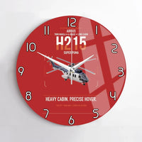 Thumbnail for Airbus H215 design on red no frame wall clock
