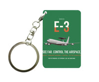 Thumbnail for E-3 Sentry AWACS design on green designed key chain, double-side print