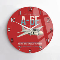 Thumbnail for A-6E Intruder design on red no frame wall clock