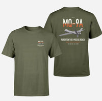 Thumbnail for MQ-9A Reaper design on green army double-side t-shirt, double-side print