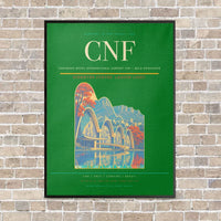 Thumbnail for Tancredo Neves International Airport CNF — Belo Horizonte vertical canvas print - framed - green background
