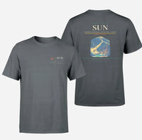Thumbnail for Friedman Memorial Airport (SUN) design printed on gray double-side t-shirt
