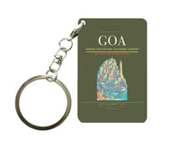 Thumbnail for Genoa Cristoforo Colombo Airport (GOA) design on green army key chain