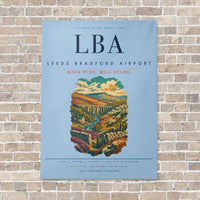 Thumbnail for Leeds Bradford Airport LBA vertical canvas print - no frame - light blue background